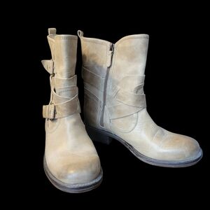 Guess Grier Leather Moto boots